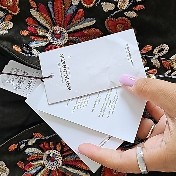 ANTIK BATIK GREEN GOAT LEATHER BLOUSE - Picture 5 of 11